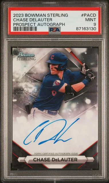 2023 Bowman Sterling Chase Delauter Prospect Autographs #PACD card image