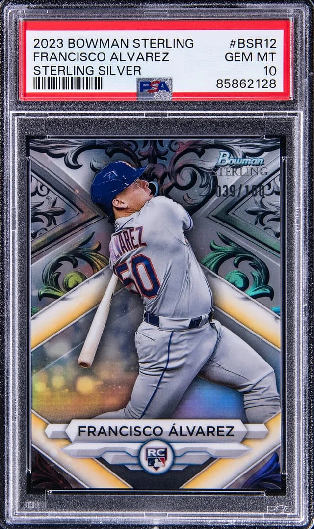 2023 Bowman Sterling Francisco Alvarez Silver #BSR12 card image