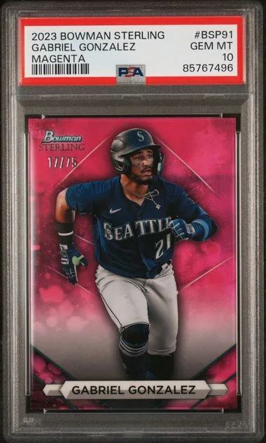 2023 Bowman Sterling Gabriel Gonzalez Magenta #BSP91 card image