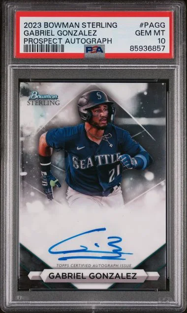 2023 Bowman Sterling Gabriel Gonzalez Prospect Autographs #PAGG card image
