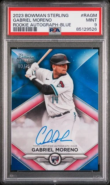 2023 Bowman Sterling Gabriel Moreno Autographs Blue #RA-GM card image