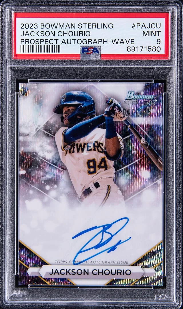 2023 Bowman Sterling Jackson Chourio Prospect Autographs #PA-JCU card image