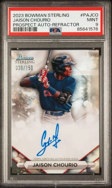 2023 Bowman Sterling Jaison Chourio Prospect Autographs Refractor #PA-JCO card image