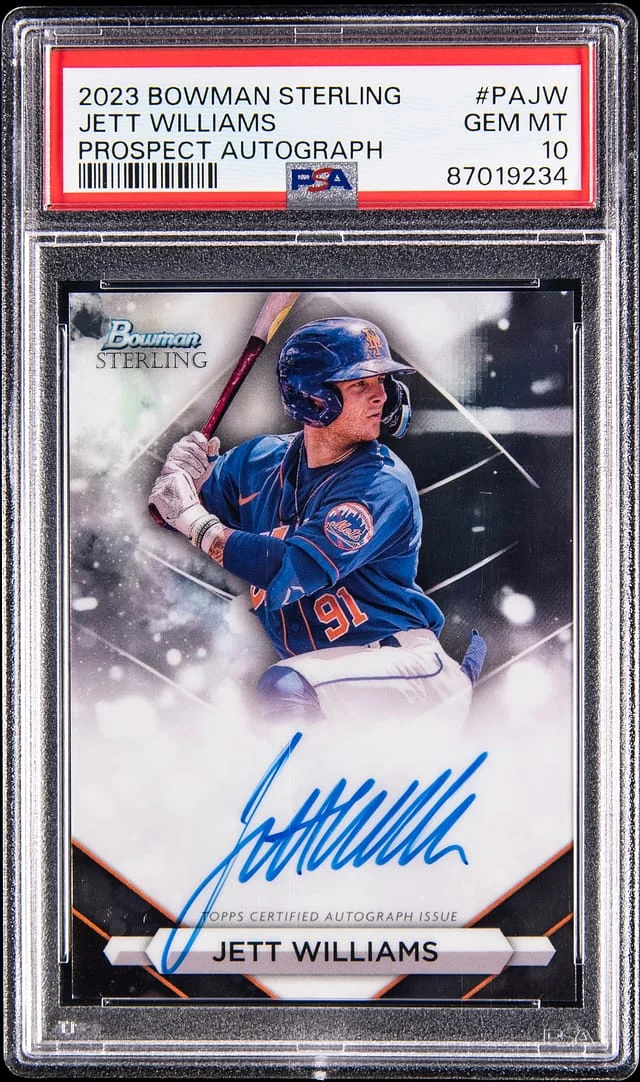 2023 Bowman Sterling Jett Williams Prospect Autograph #PA-JW card image