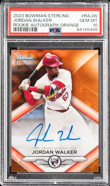 2023 Bowman Sterling Jordan Walker Autographs Orange #RA-JW card image