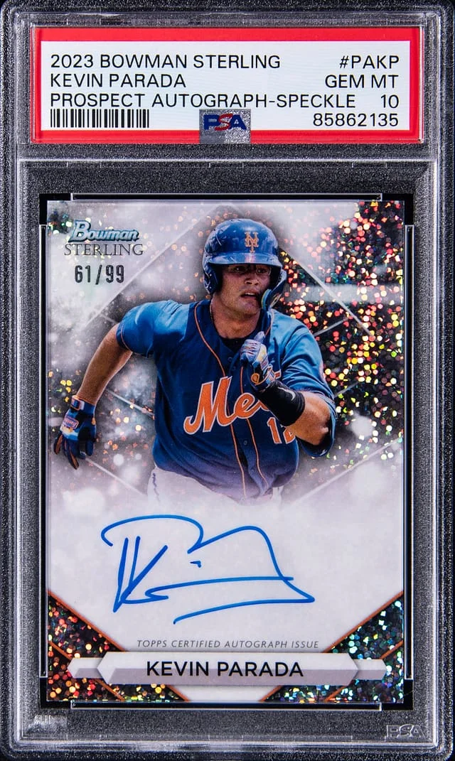 2023 Bowman Sterling Kevin Parada Prospect Autographs Speckle #PAKP card image