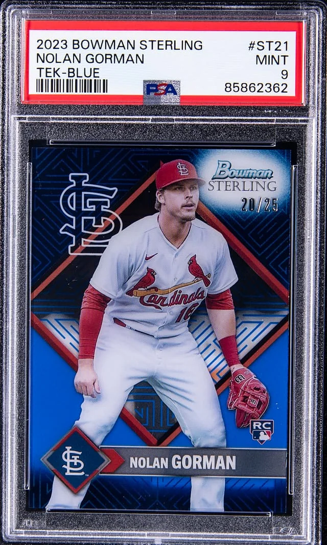 2023 Bowman Sterling Nolan Gorman Tek-Blue #ST21 card image