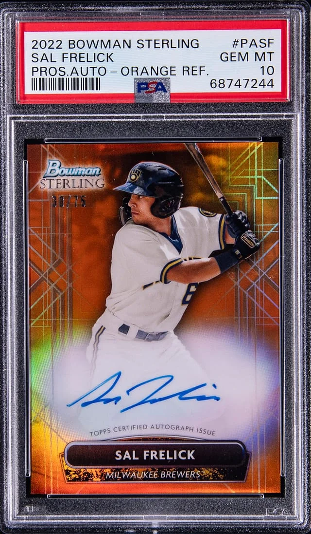 2023 Bowman Sterling Sal Frelick Prospect Autograph Orange Refractor #PA-SF card image