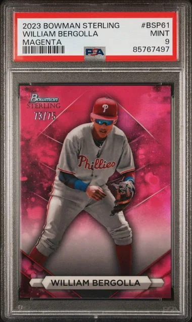 2023 Bowman Sterling William Bergolla Magenta #BSP61 card image