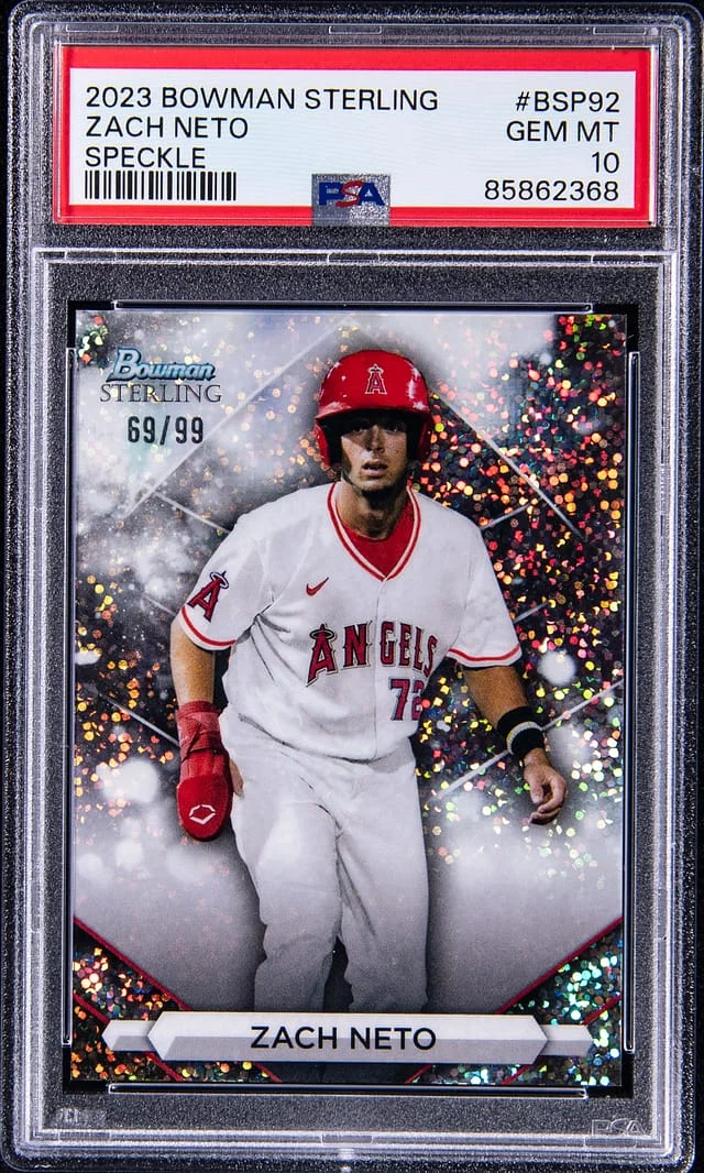 2023 Bowman Sterling Zach Neto Speckle #BSP92 card image