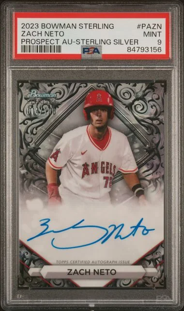 2023 Bowman Sterling Zach Neto Prospect Autographs Sterling Silver #PA-ZN card image