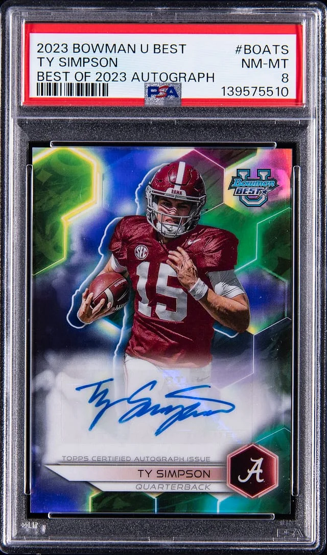 2023 Bowman Ty Simpson U Best Best Of 2023 Autograph #BOA-TS card image