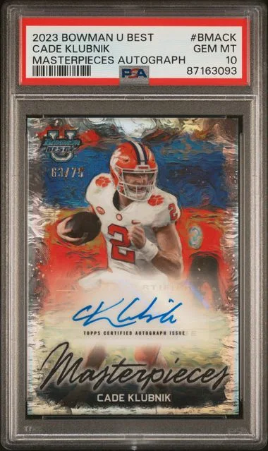 2023 Bowman University Best Cade Klubnik Bowman Masterpieces Autographs #BMACK card image