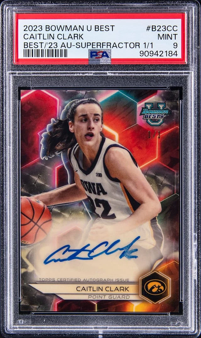 2023 Bowman University Best Caitlin Clark Of 2023 Autographs SuperFractor #B23-CC card image