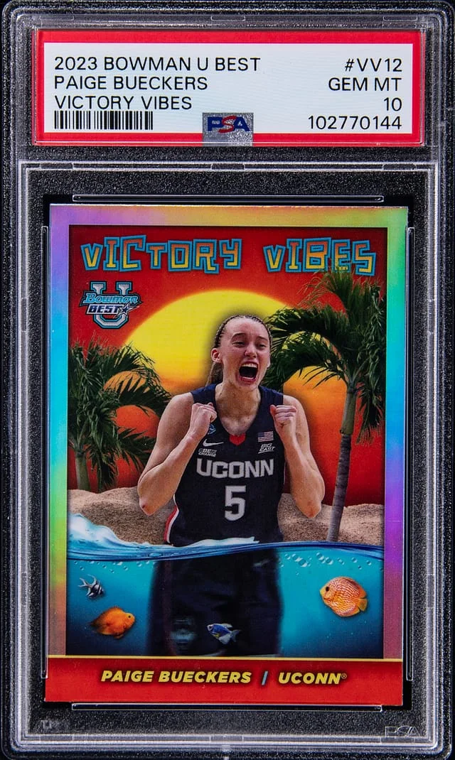 2023 Bowman University Best Paige Bueckers Victory Vibes #VV-12 card image
