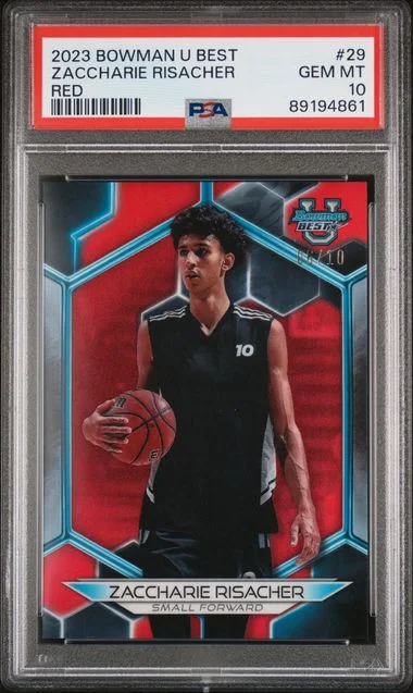 2023 Bowman University Best Zaccharie Risacher Red #29 card image