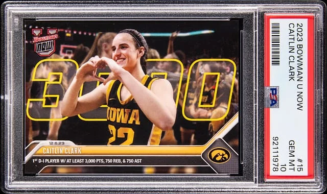 2023 Bowman University Caitlin Clark U Now #15 card image