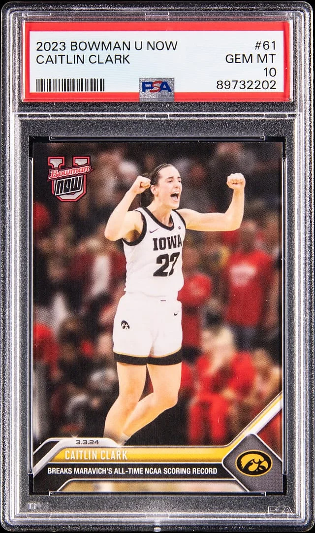 2023 Bowman University Caitlin Clark Now #61 card image