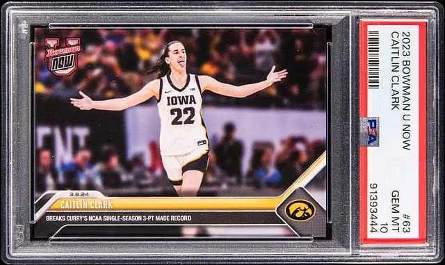 2023 Bowman University Caitlin Clark Now #63 card image
