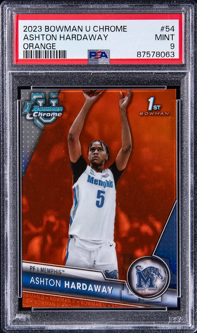 2023 Bowman University Chrome Ashton Hardaway Orange #54 card image