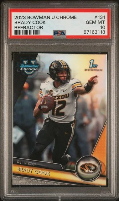 2023 Bowman University Chrome Brady Cook Refractor #131 card image
