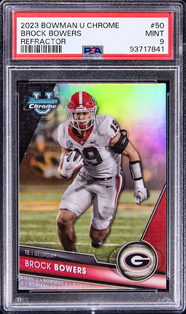2023 Bowman University Chrome Brock Bowers Refractor #50 card image