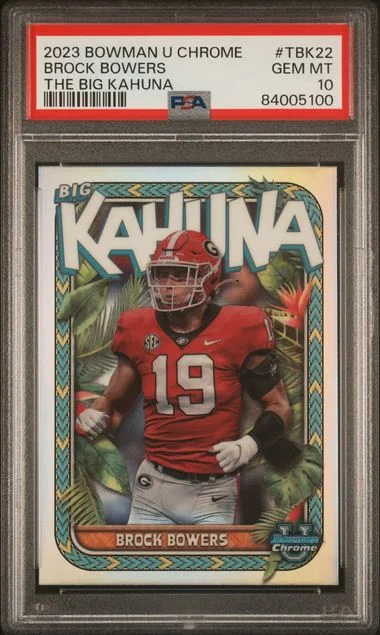 2023 Bowman University Chrome Brock Bowers The Big Kahuna #TBK22 card image