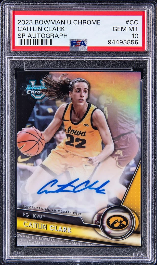 2023 Bowman University Chrome Caitlin Clark SP Autograph #BSPA-CC card image