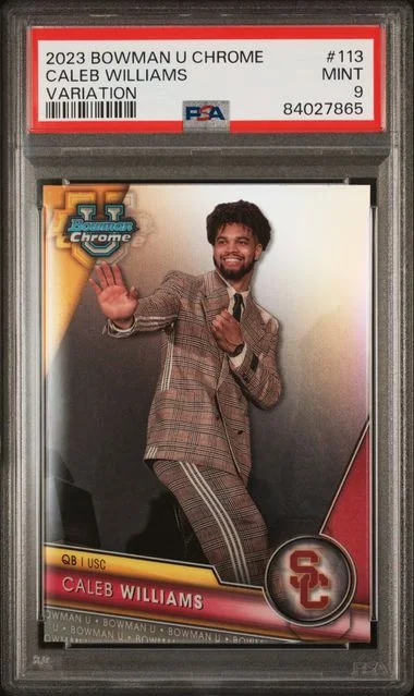 2023 Bowman University Chrome Caleb Williams Variation #113 card image