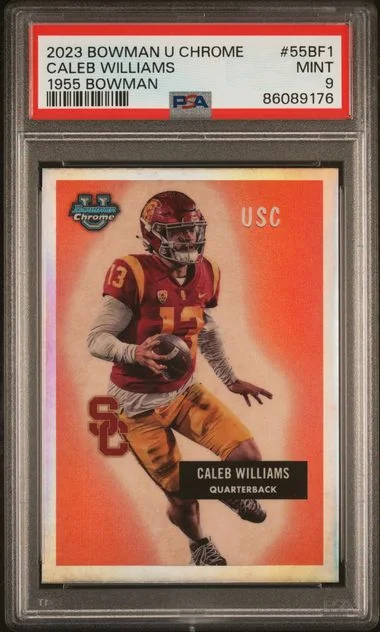 2023 Bowman University Chrome Caleb Williams 1955 Bowman #55BF1 card image