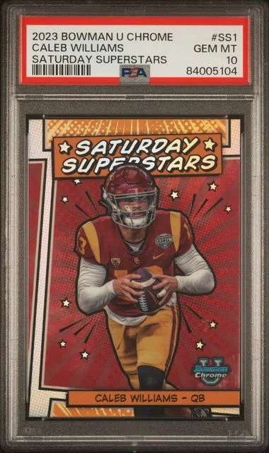 2023 Bowman University Chrome Caleb Williams Saturday Superstars #SS1 card image