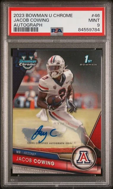 2023 Bowman University Chrome Jacob Cowing Autograph #46 card image