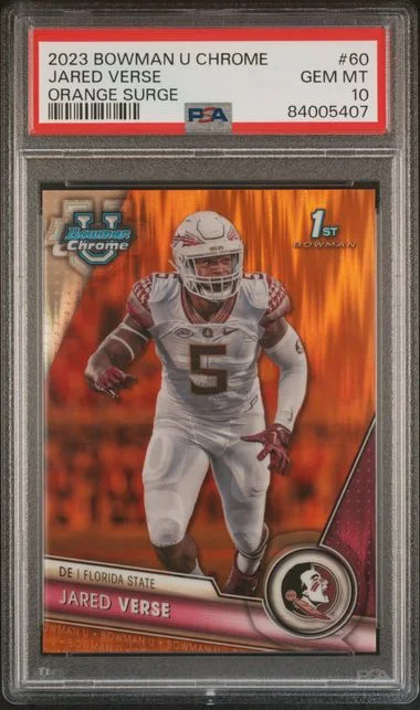 2023 Bowman University Chrome Jared Verse Orange Surge #60 card image
