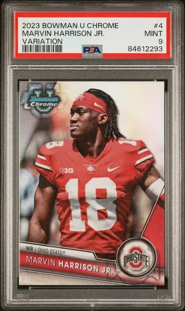 2023 Bowman University Chrome Marvin Harrison Jr. Variation #4 card image
