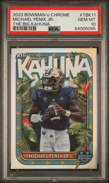 2023 Bowman University Chrome Michael Penix Jr. The Big Kahuna #TBK11 card image