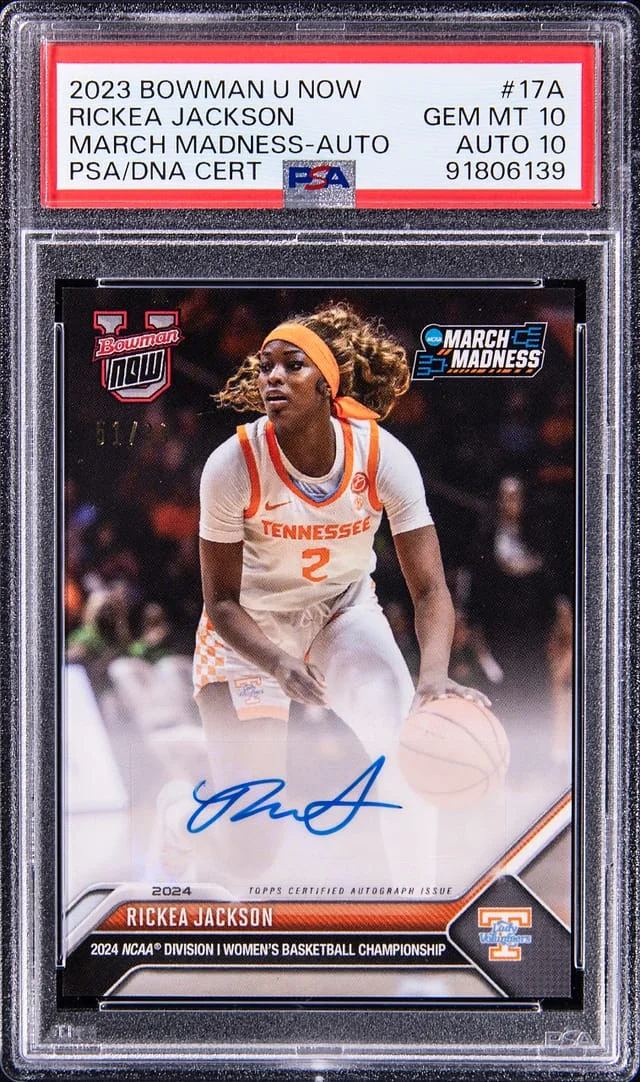 2023 Bowman University Rickea Jackson Now March Madness Autograph #17A card image