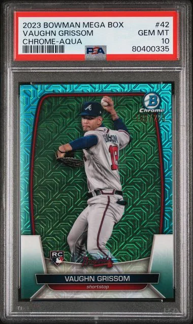 2023 Bowman Vaughn Grissom Mega Box Chrome Aqua #42 card image