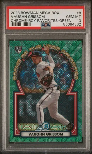 2023 Bowman Vaughn Grissom Mega Box Chrome Roy Favorites Green #8 card image