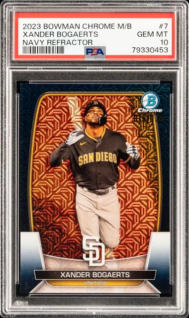 2023 Bowman Xander Bogaerts Mega Box Chrome Navy #7 card image