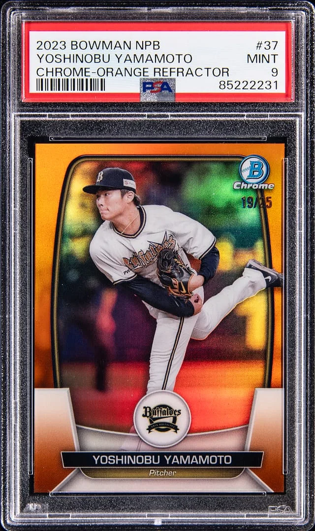 2023 Bowman Yoshinobu Yamamoto NPB #37 card image