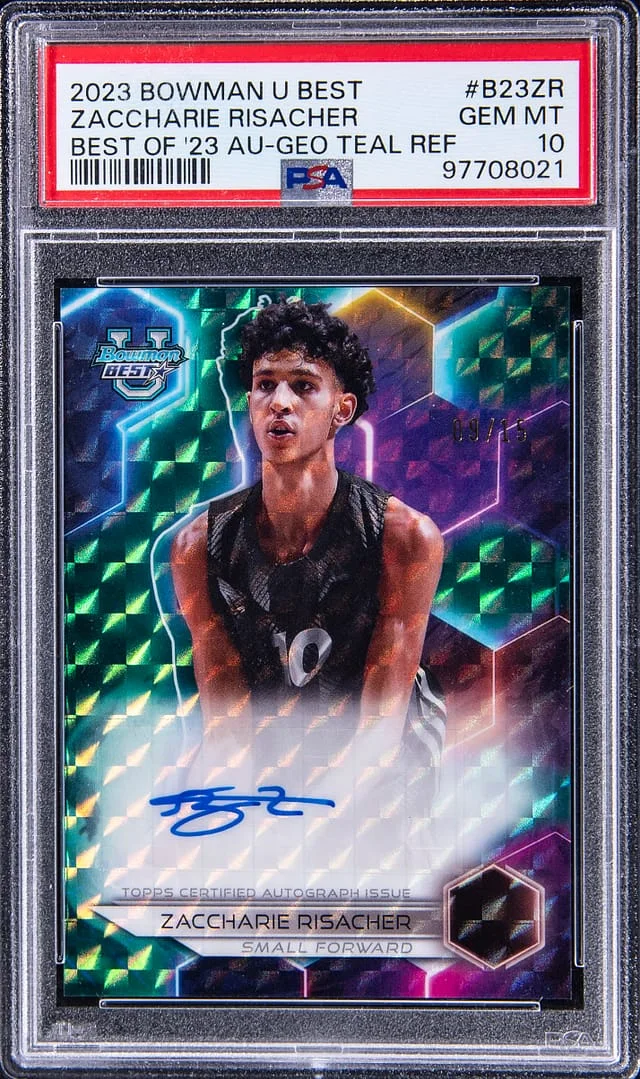 2023 Bowman Zaccharie Risacher U Best Best of 23 Geo Teal Refractor #B23ZR card image
