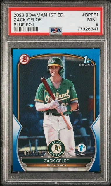 2023 Bowman Zack Gelof 1st Edition Blue Foil #Bppf1 card image