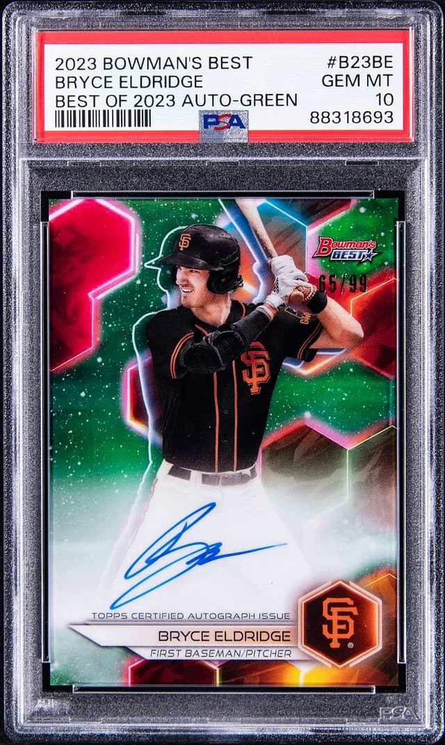 2023 Bowman's Best Bryce Eldridge Of 2023 Autograph Green #B23BE card image