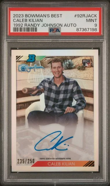 2023 Bowman's Best Caleb Kilian 1992 Bowman By Randy Johnson Autographs #92RJA-CK card image
