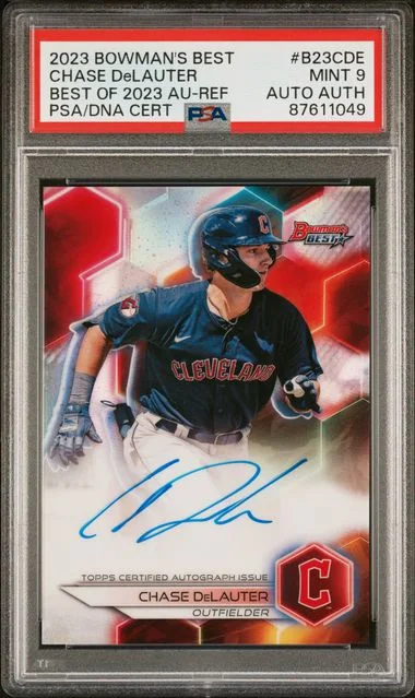 2023 Bowman's Best Chase Delauter Best Of 2023 Autographs Refractor #B23CDE card image
