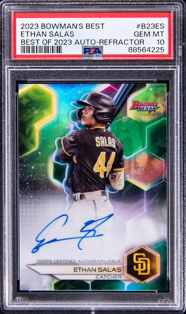 2023 Bowman's Best Ethan Salas of 2023 Autograph Refractor #B23-ES card image