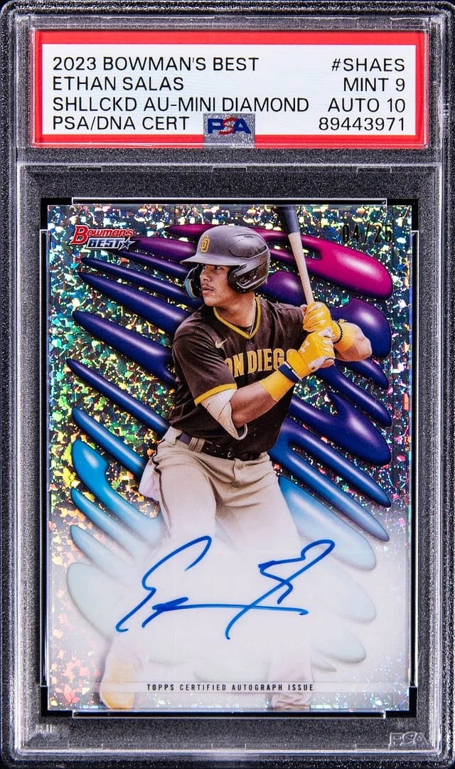 2023 Bowman's Best Ethan Salas Shellacked Autograph Mini-Diamond #SHA-ES card image