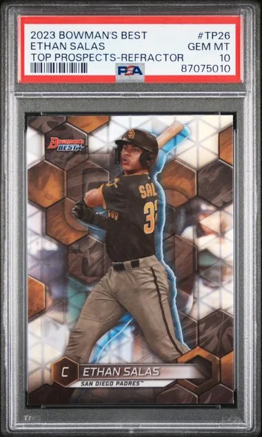 2023 Bowman's Best Ethan Salas Top Prospects Refractor #TP26 card image