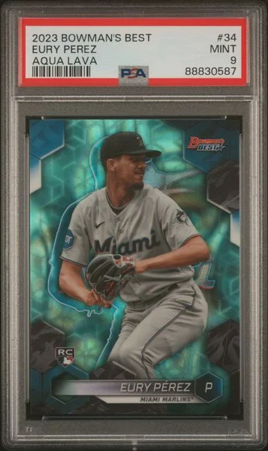 2023 Bowman's Best Eury Perez Aqua Lava #34 card image