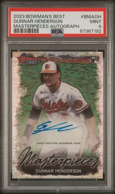 2023 Bowman's Best Gunnar Henderson Bowman Masterpieces Autographs #BMA-GH card image